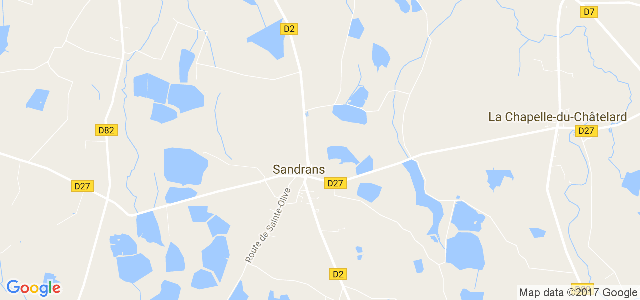 map de la ville de Sandrans