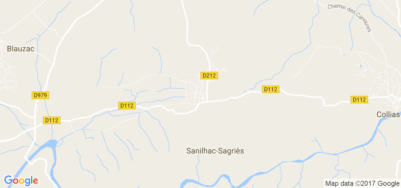 map de la ville de Sanilhac-Sagriès