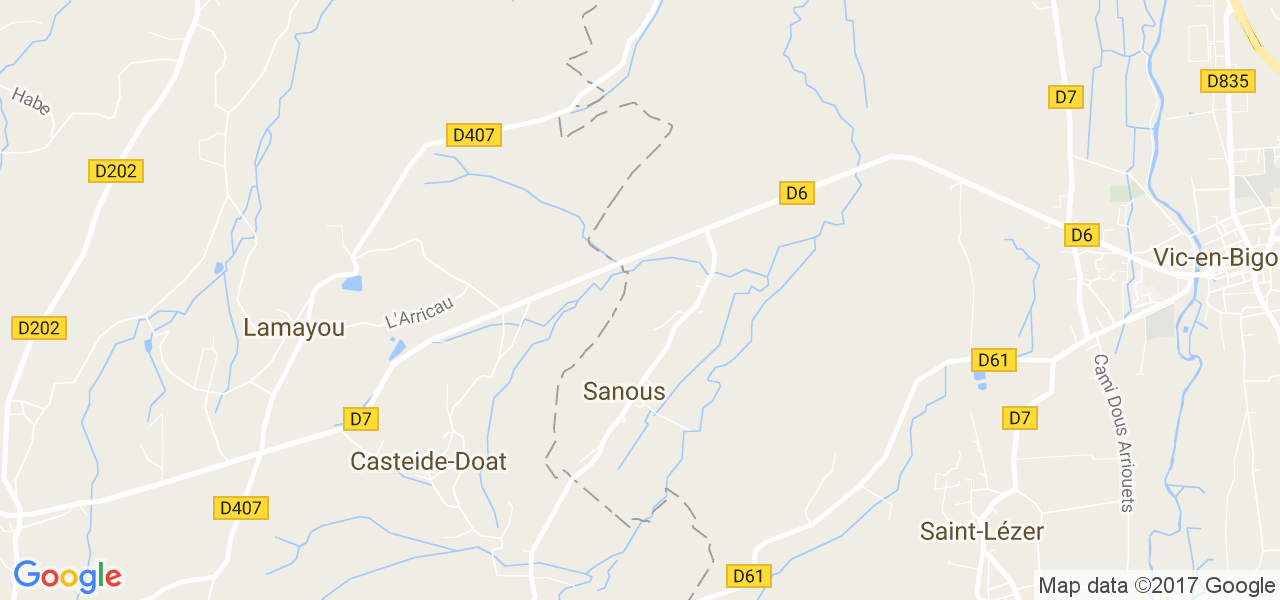 map de la ville de Sanous