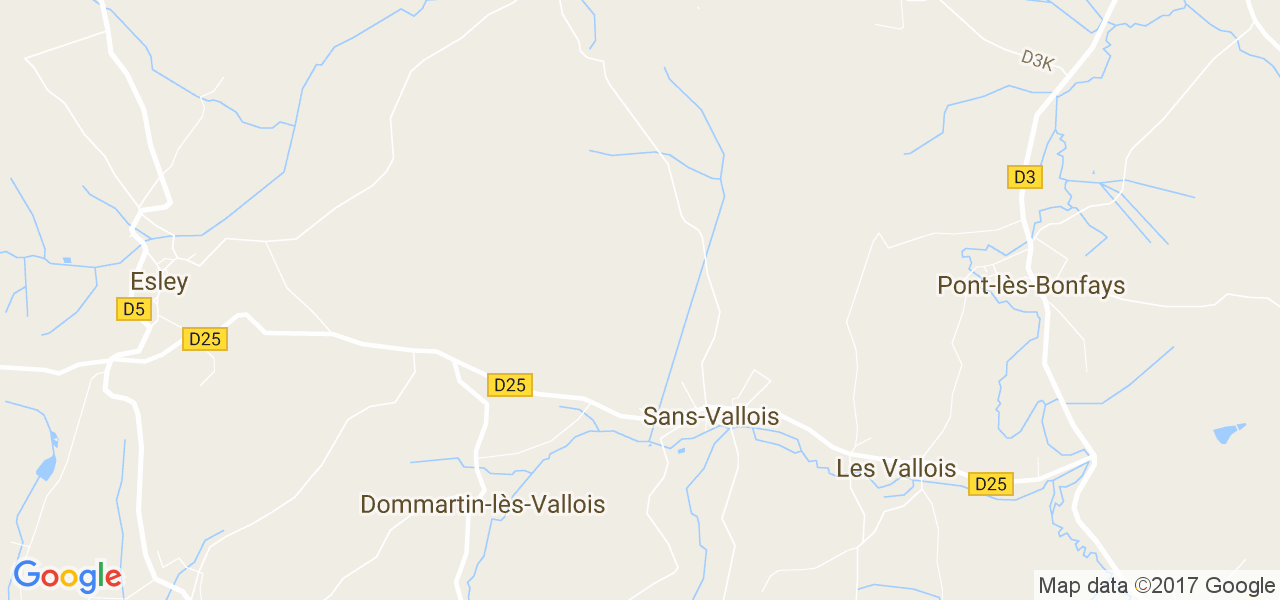 map de la ville de Sans-Vallois