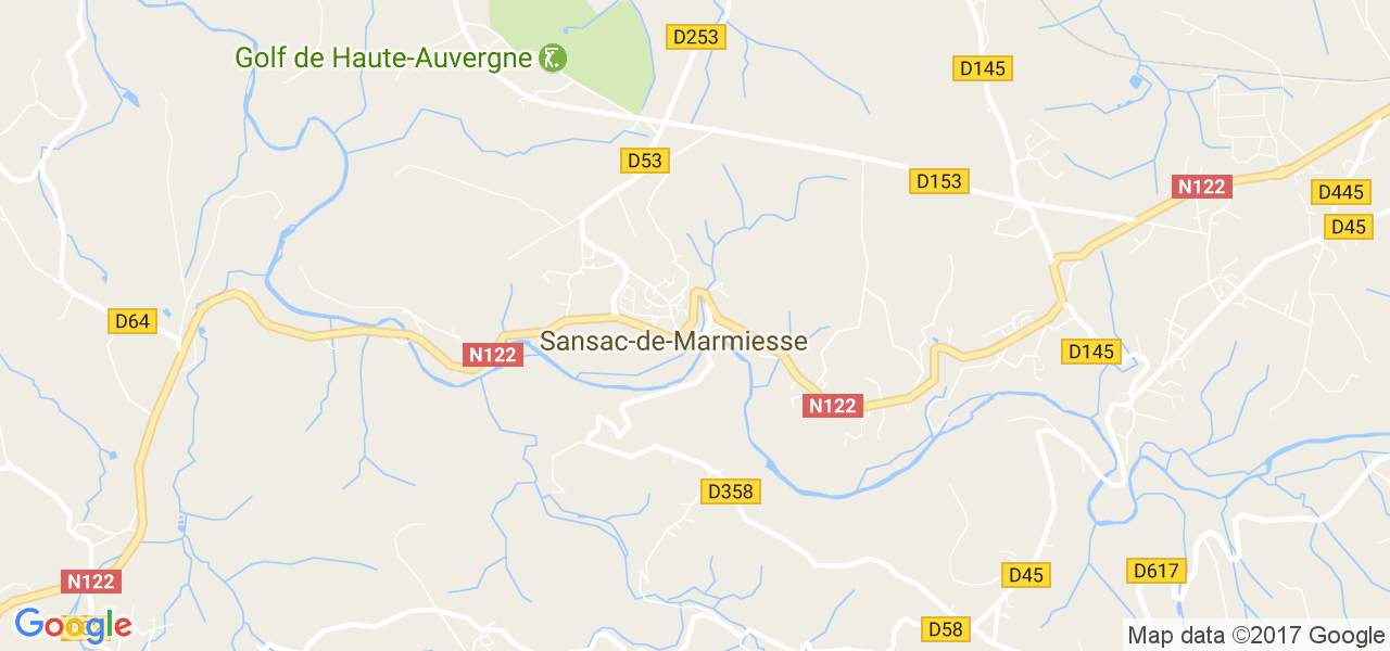 map de la ville de Sansac-de-Marmiesse