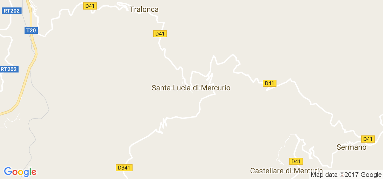 map de la ville de Santa-Lucia-di-Mercurio