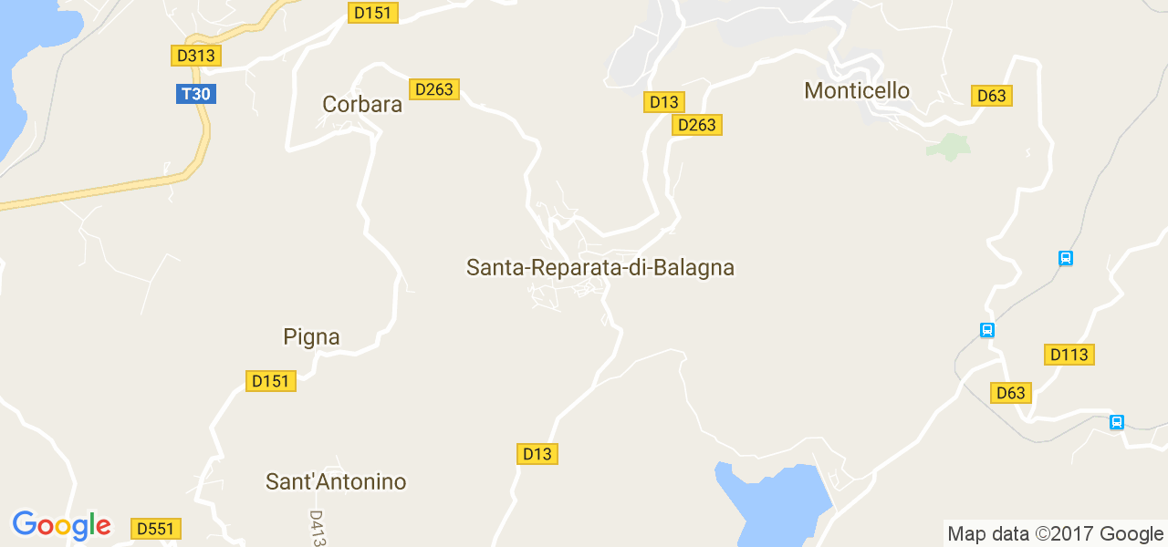 map de la ville de Santa-Reparata-di-Balagna