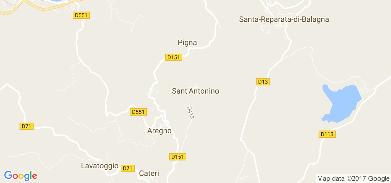 map de la ville de Sant'Antonino