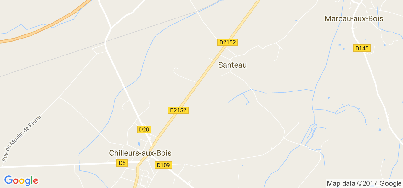 map de la ville de Santeau