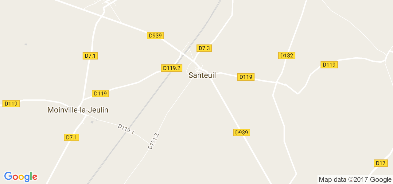 map de la ville de Santeuil