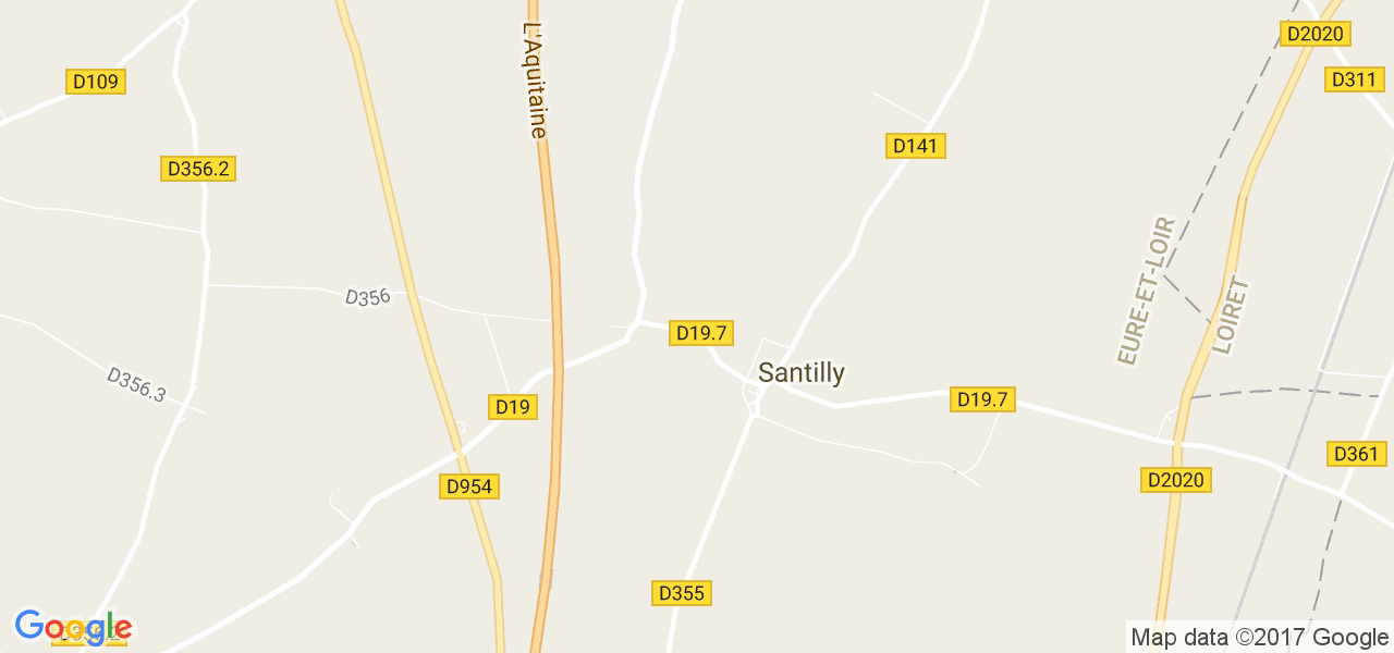 map de la ville de Santilly