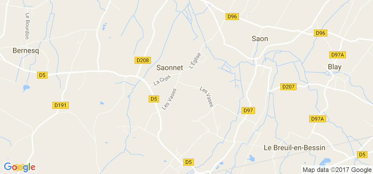 map de la ville de Saonnet