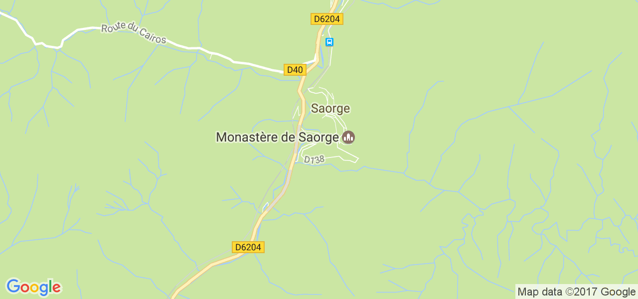 map de la ville de Saorge