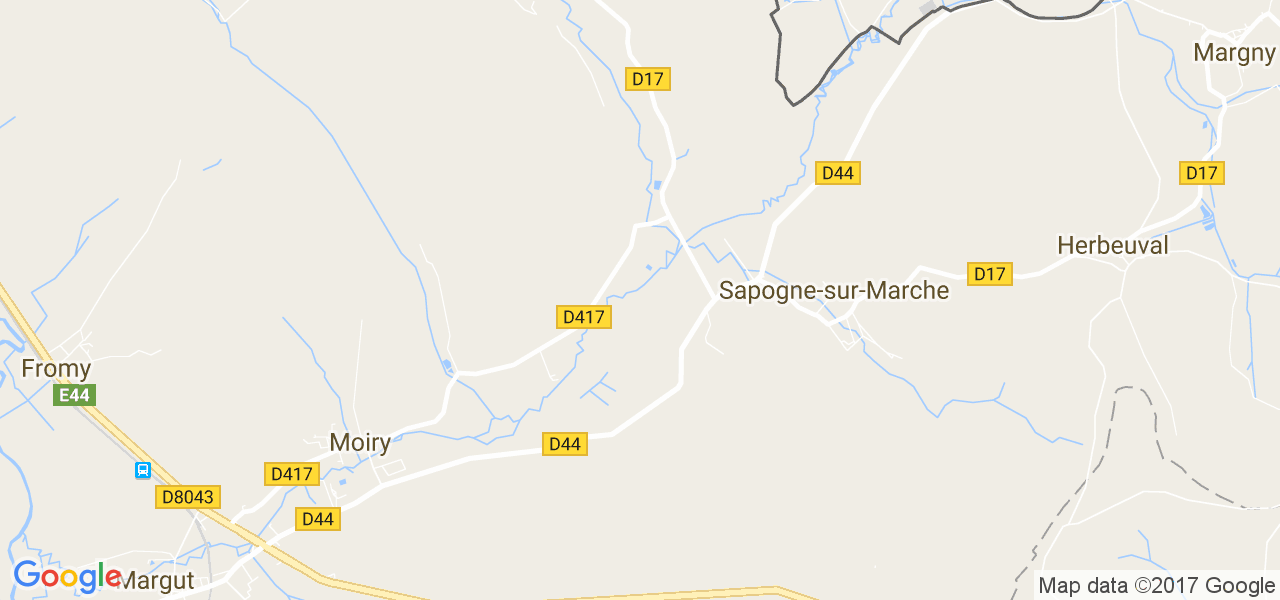 map de la ville de Sapogne-sur-Marche