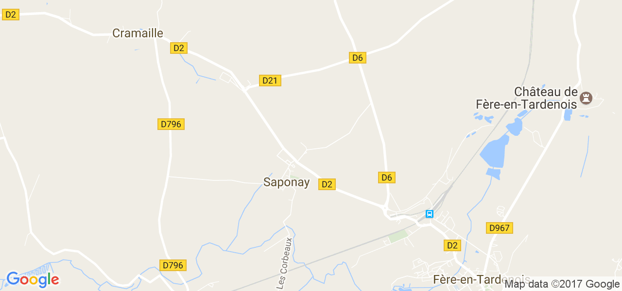 map de la ville de Saponay