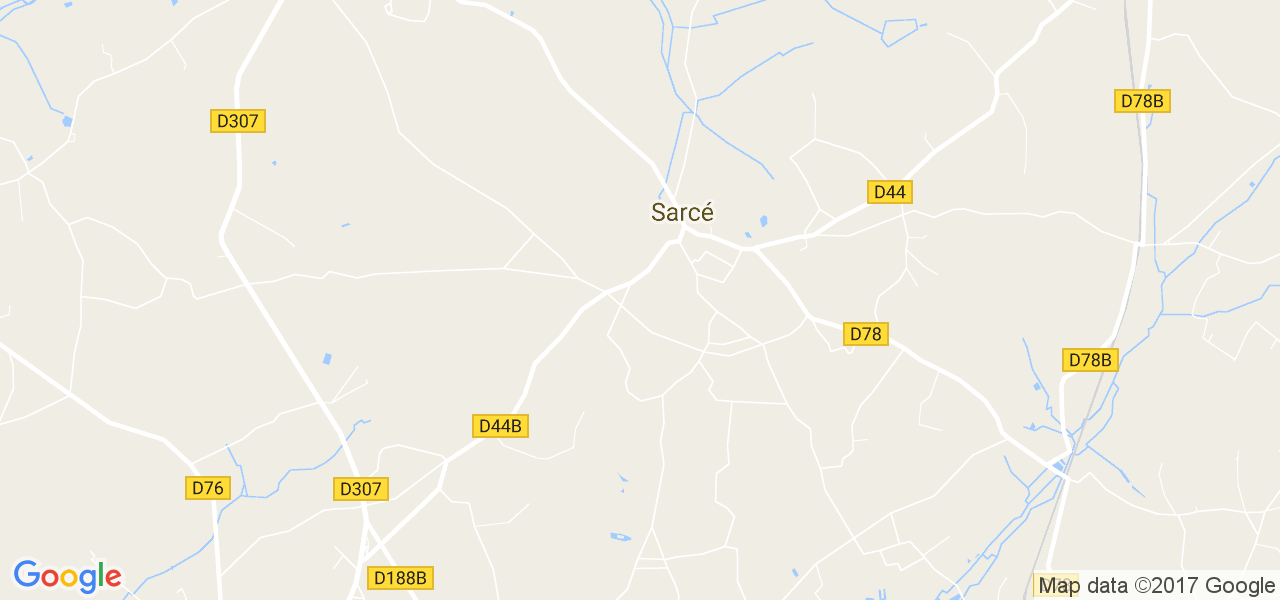 map de la ville de Sarcé