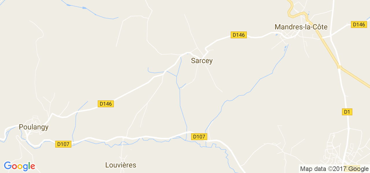 map de la ville de Sarcey