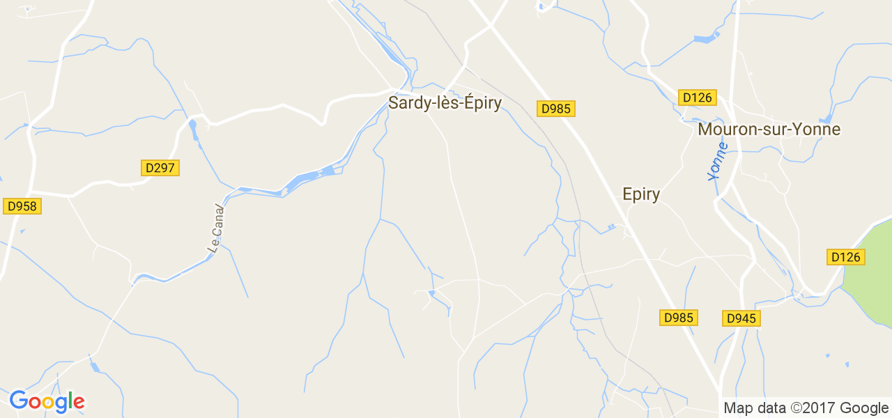 map de la ville de Sardy-lès-Épiry