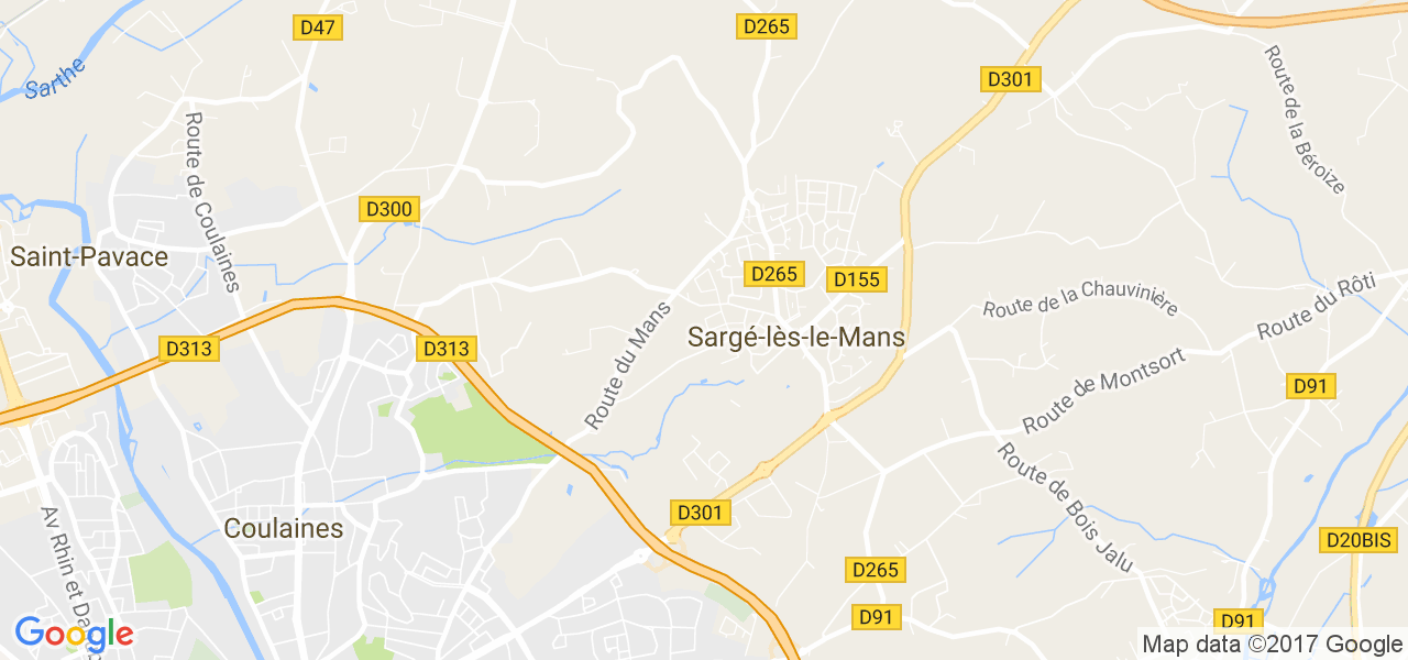 map de la ville de Sargé-lès-le-Mans