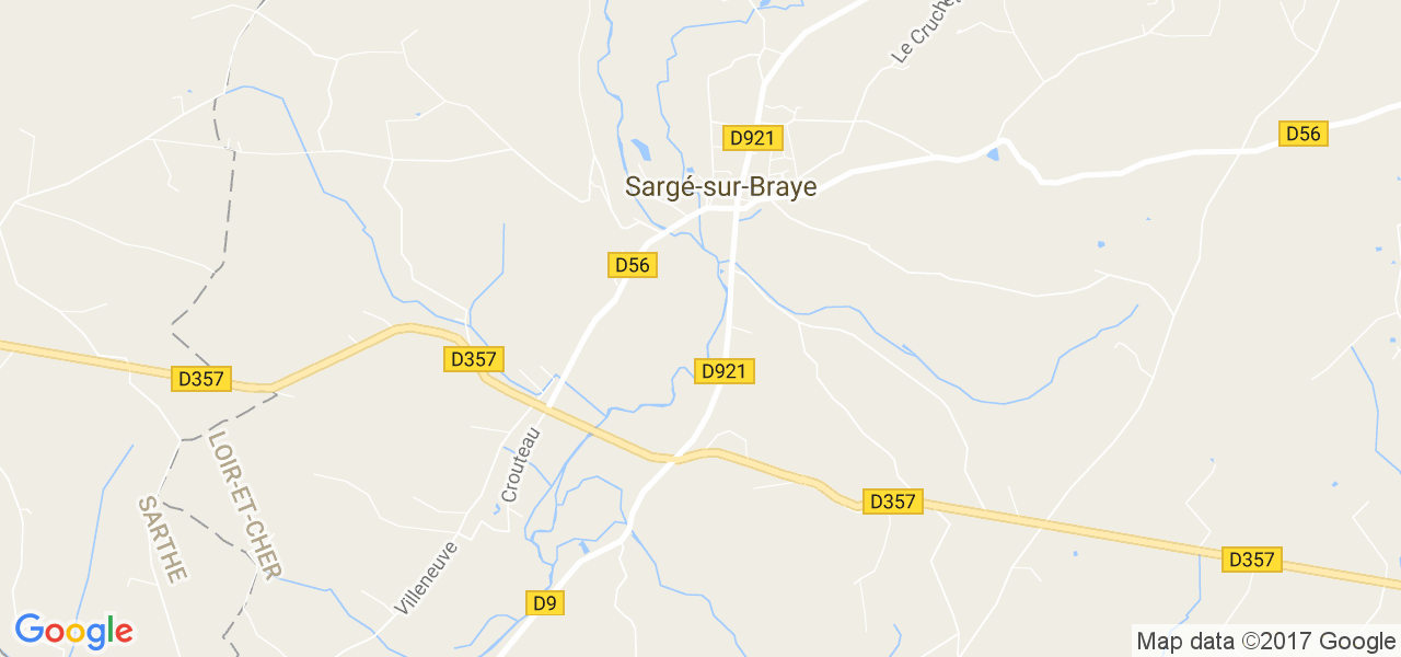 map de la ville de Sargé-sur-Braye