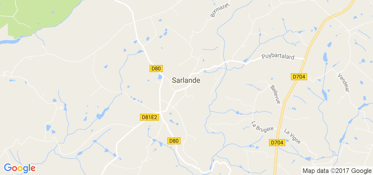 map de la ville de Sarlande