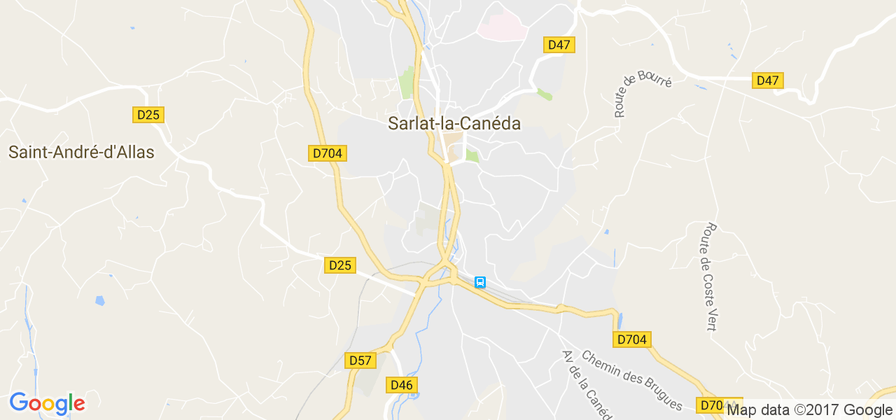 map de la ville de Sarlat-la-Canéda