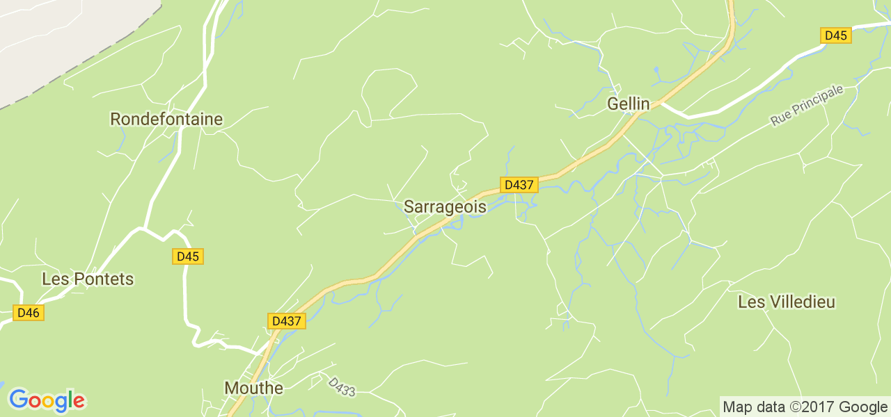 map de la ville de Sarrageois