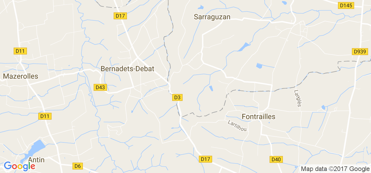 map de la ville de Sarraguzan