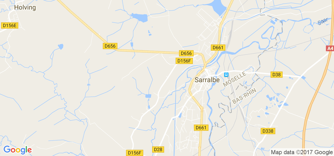 map de la ville de Sarralbe