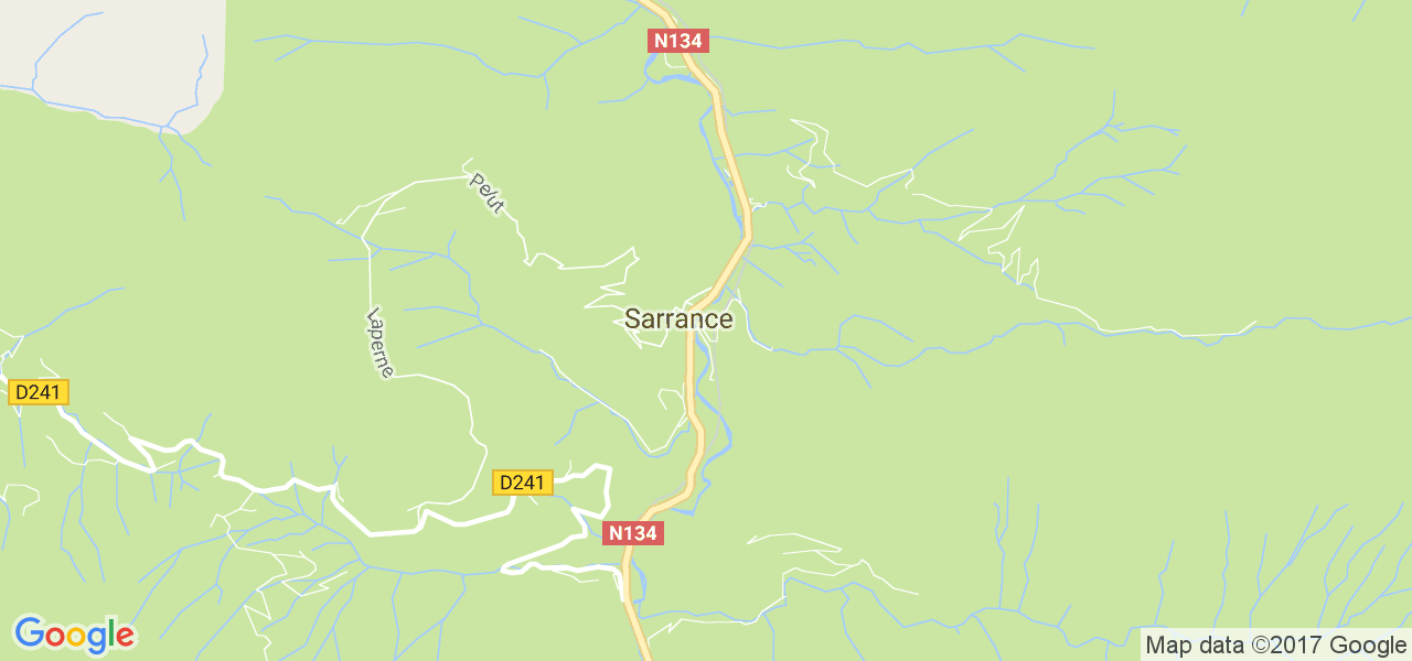 map de la ville de Sarrance