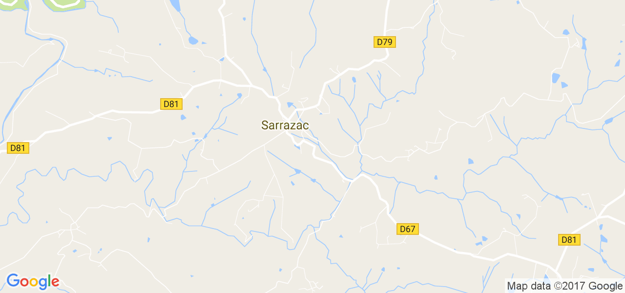 map de la ville de Sarrazac