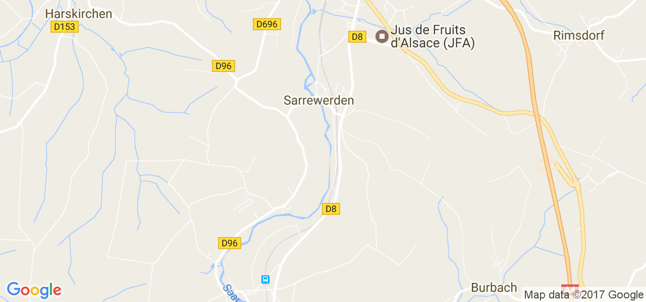 map de la ville de Sarrewerden