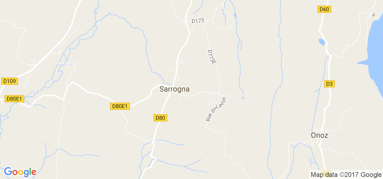 map de la ville de Sarrogna