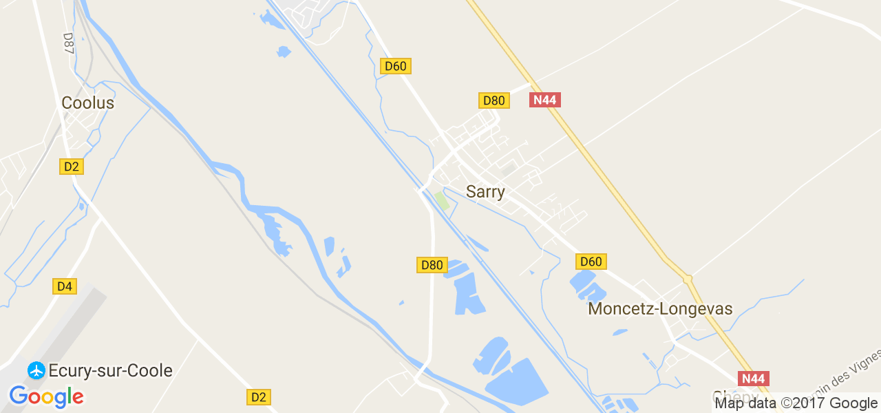 map de la ville de Sarry