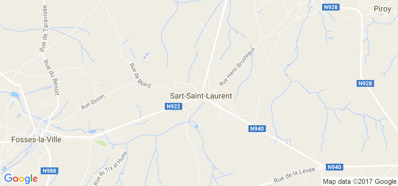 map de la ville de Sart-Saint-Laurent