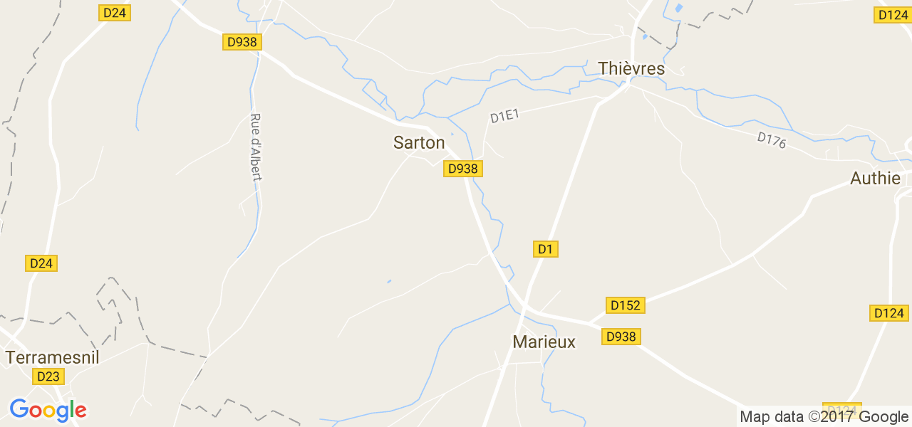 map de la ville de Sarton