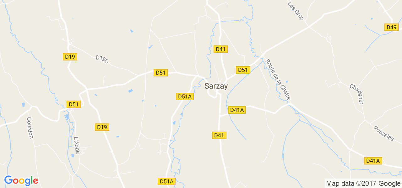 map de la ville de Sarzay