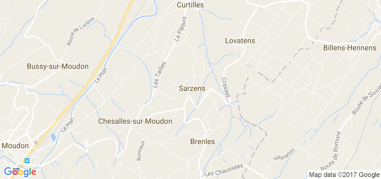 map de la ville de Sarzens