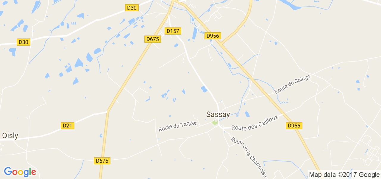 map de la ville de Sassay