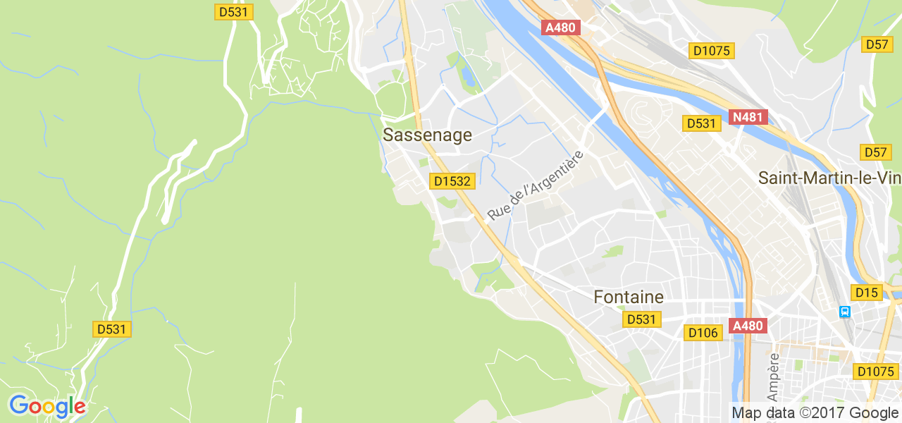 map de la ville de Sassenage