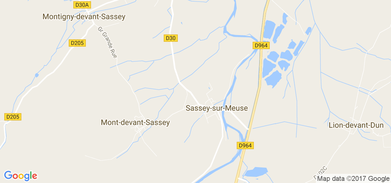 map de la ville de Sassey-sur-Meuse