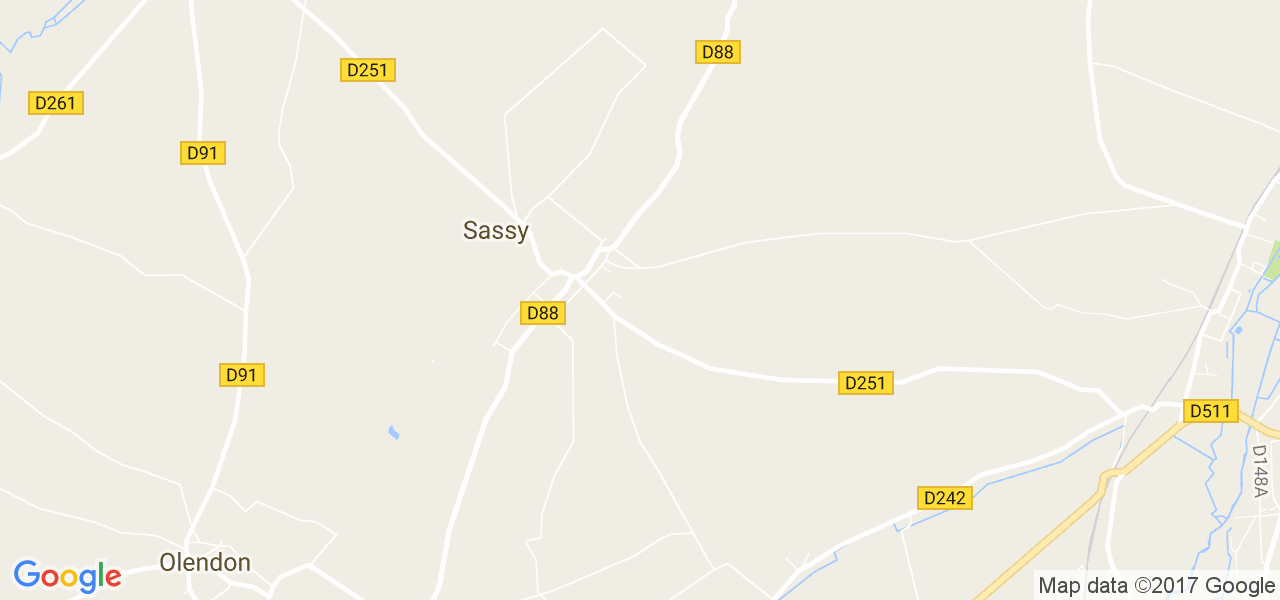 map de la ville de Sassy