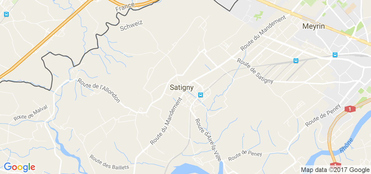 map de la ville de Satigny