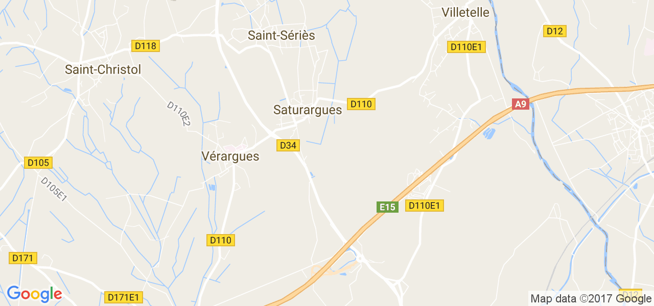 map de la ville de Saturargues