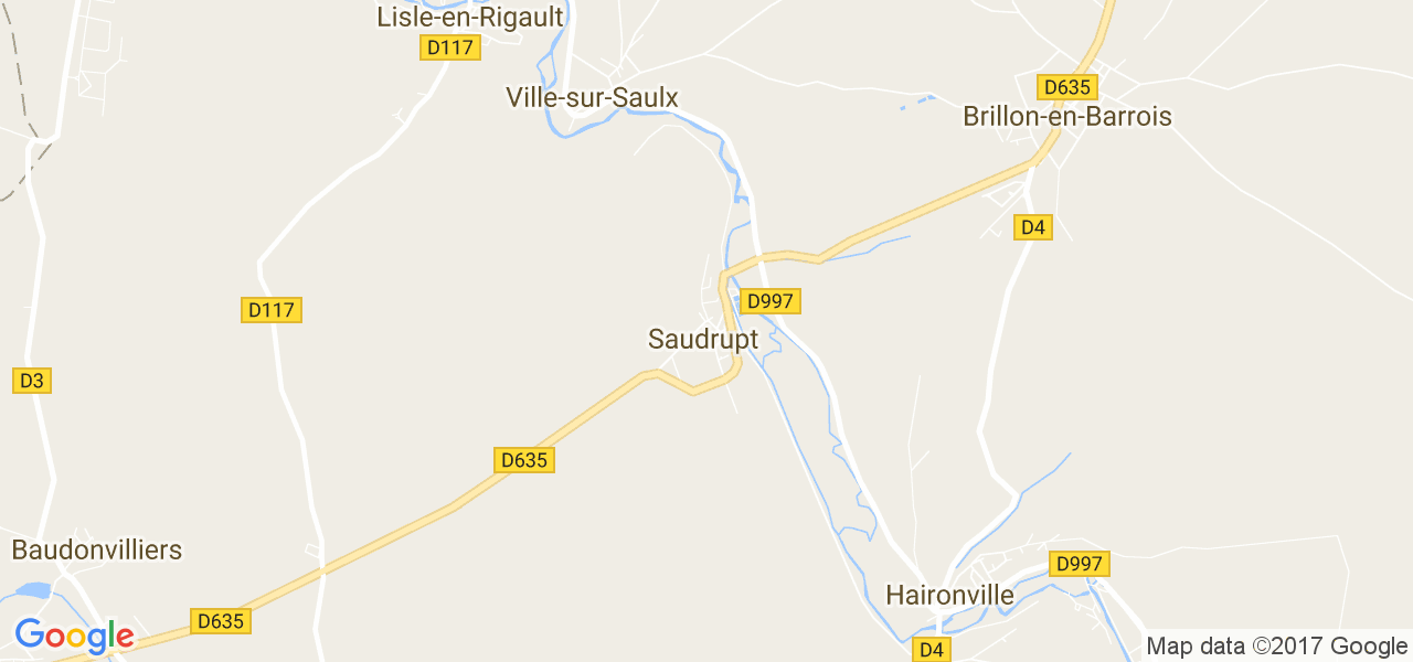 map de la ville de Saudrupt