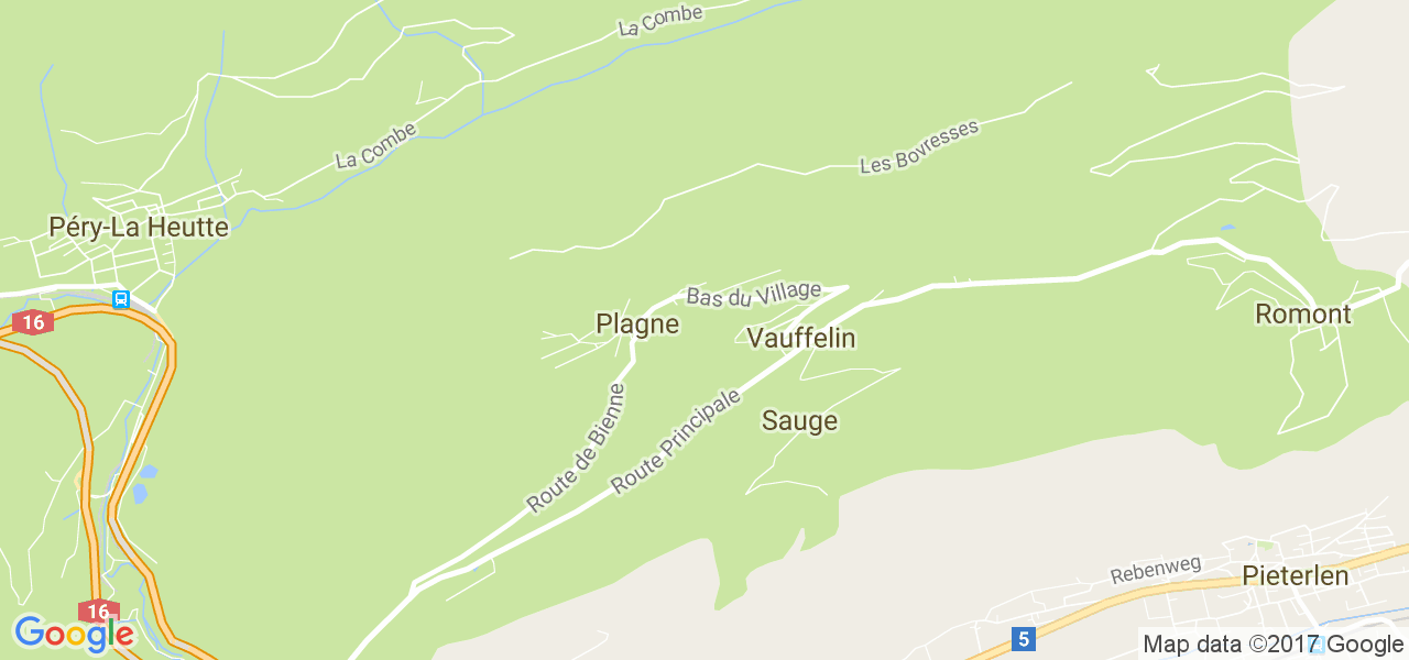 map de la ville de Sauge