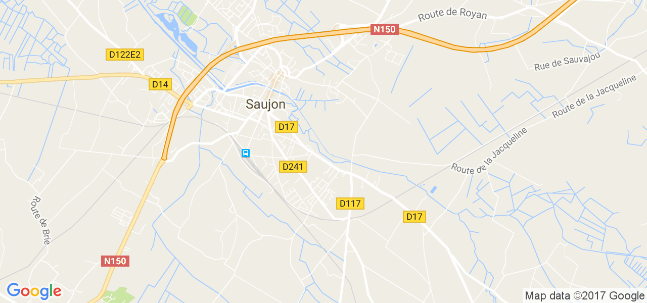 map de la ville de Saujon