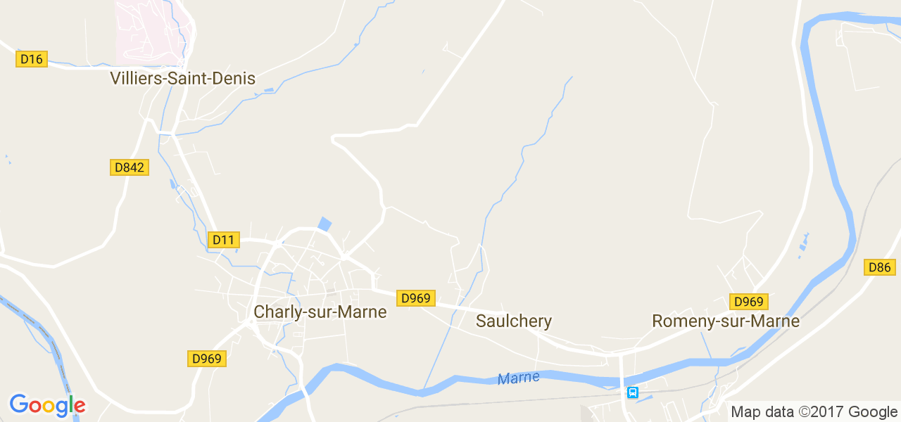 map de la ville de Saulchery