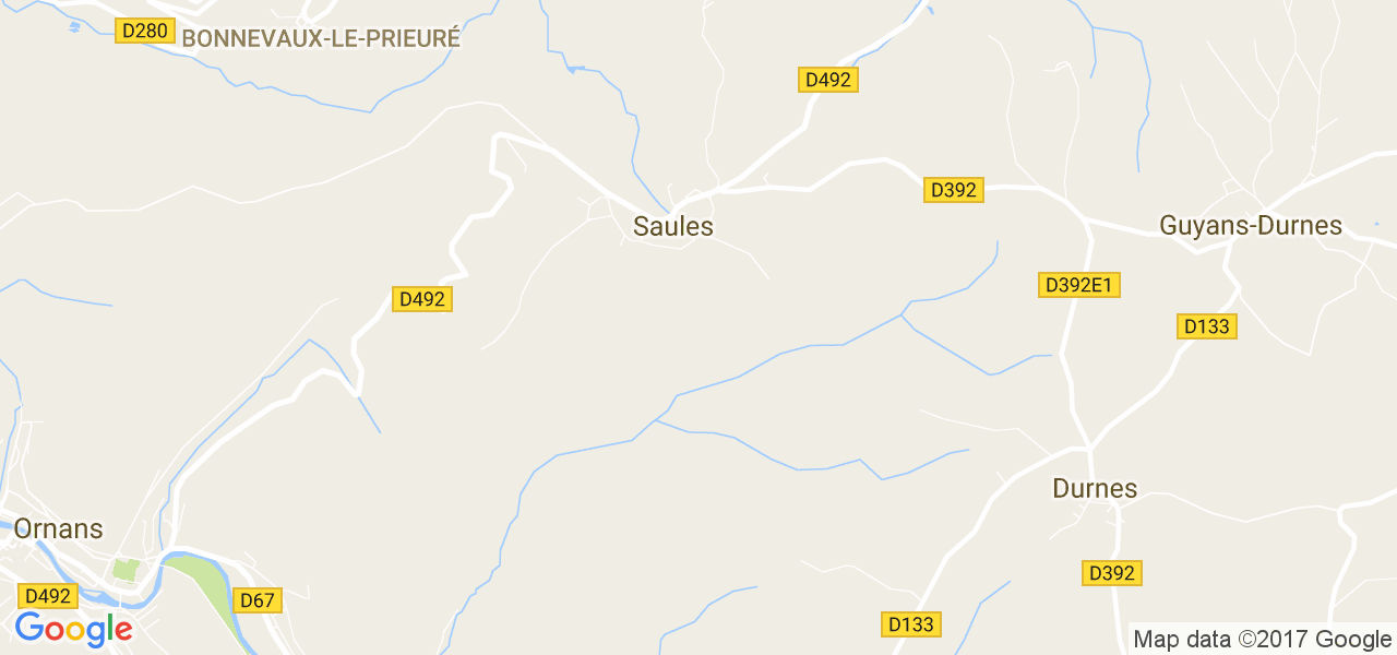 map de la ville de Saules