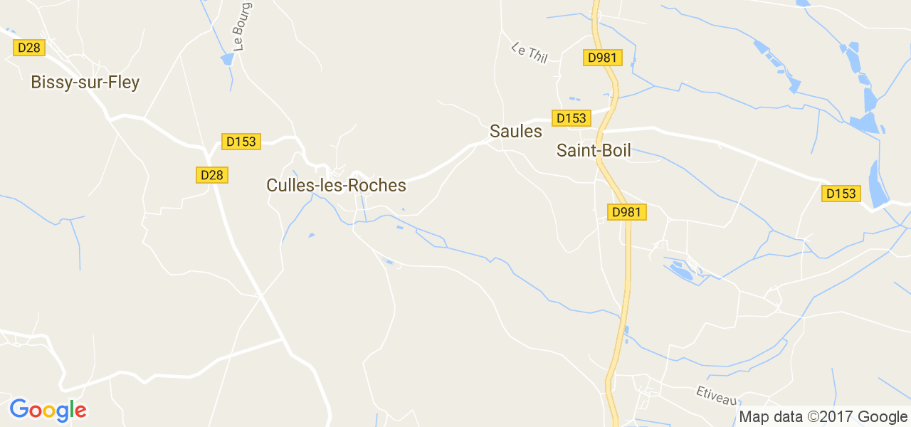 map de la ville de Saules