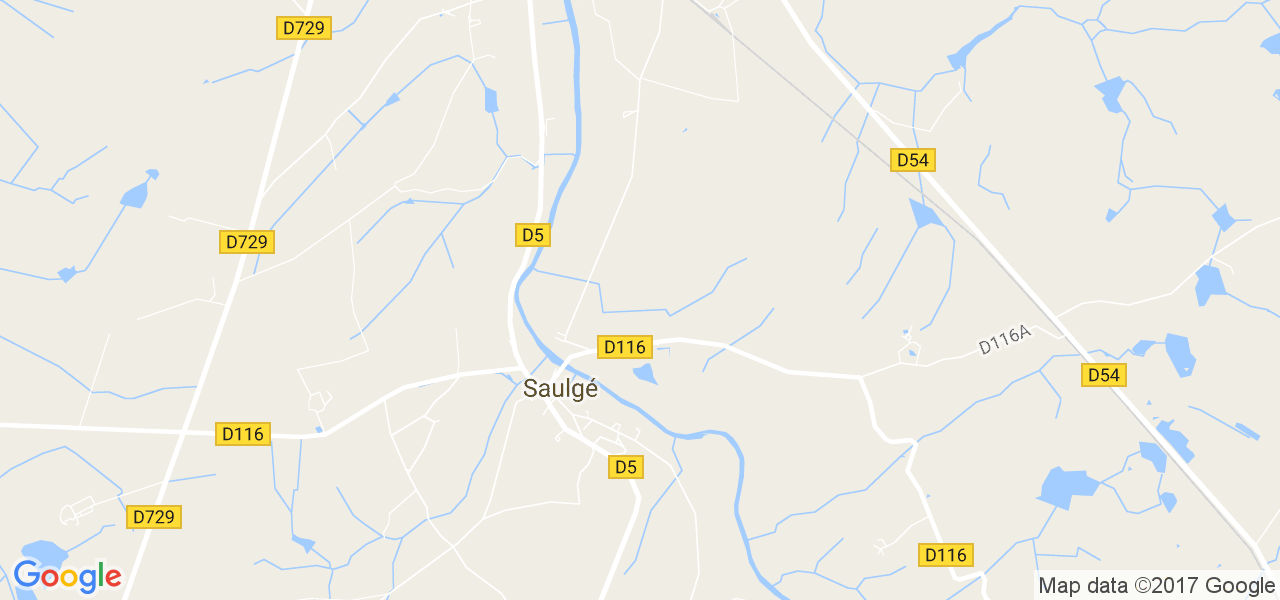 map de la ville de Saulgé