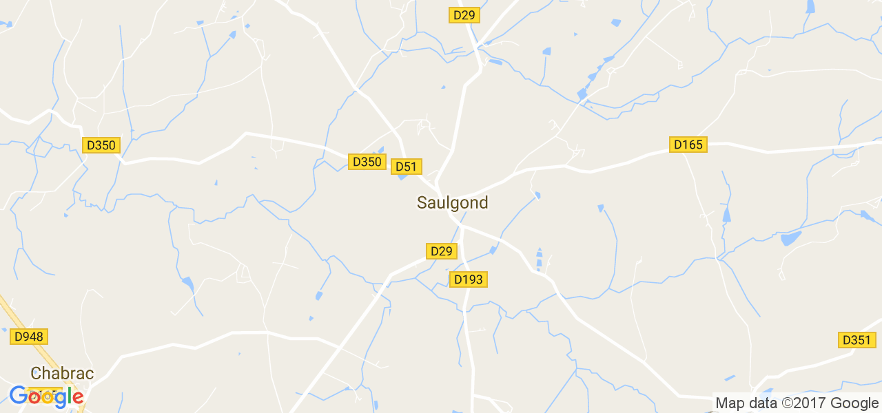 map de la ville de Saulgond