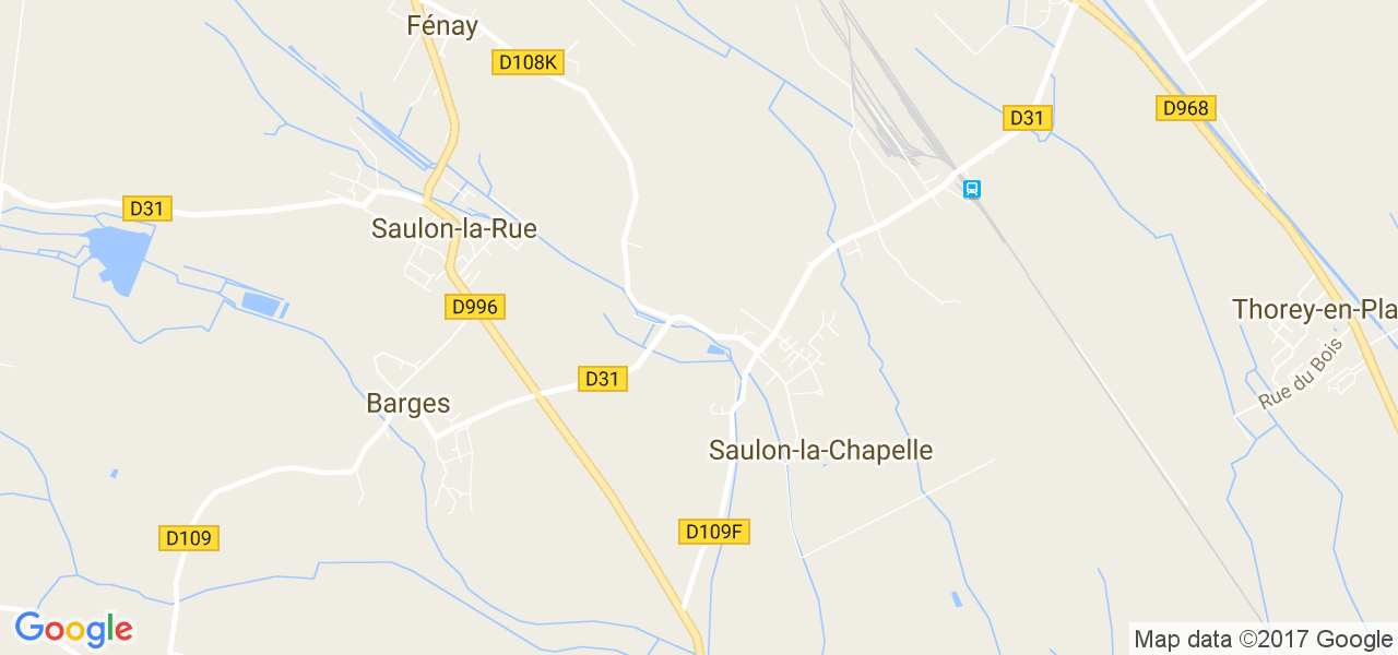 map de la ville de Saulon-la-Chapelle