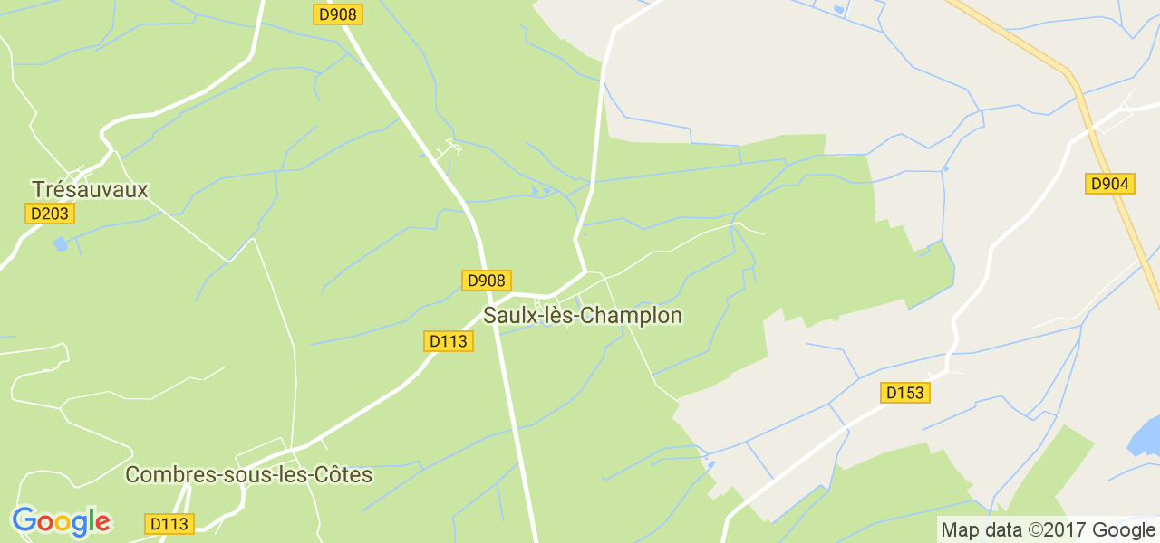 map de la ville de Saulx-lès-Champlon